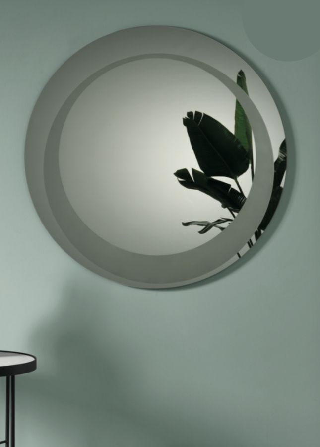 Specchio tondo con decorazione sabbiata CAPODARTE Levi